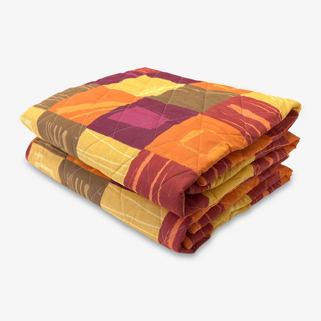 Hintaágy párna huzat (szettben) / Narancs-zöld