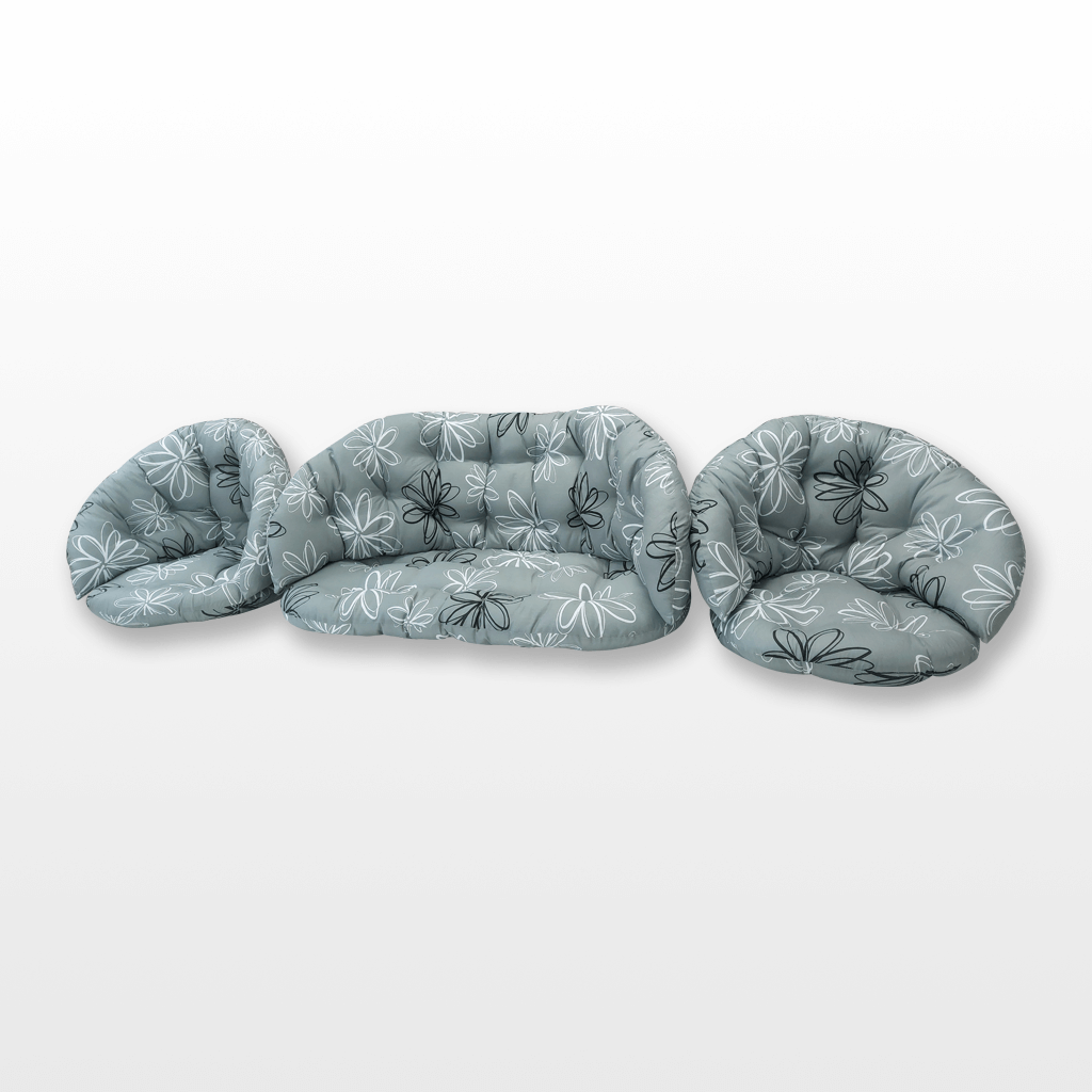 Rattan párna szett Virágos Minta 2 (Bahama)