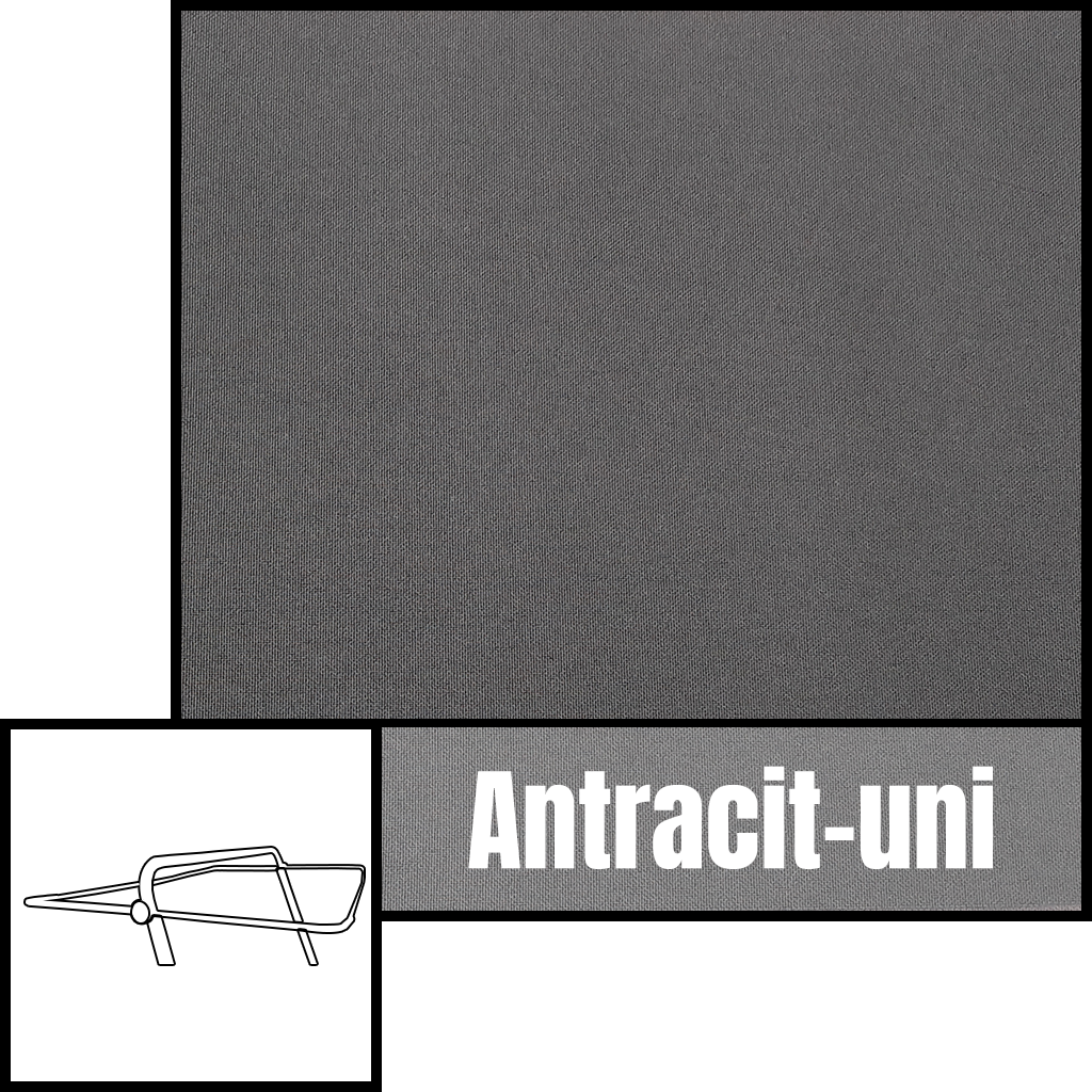 Hintaágy tető huzat 100% PE Antracit-Uni