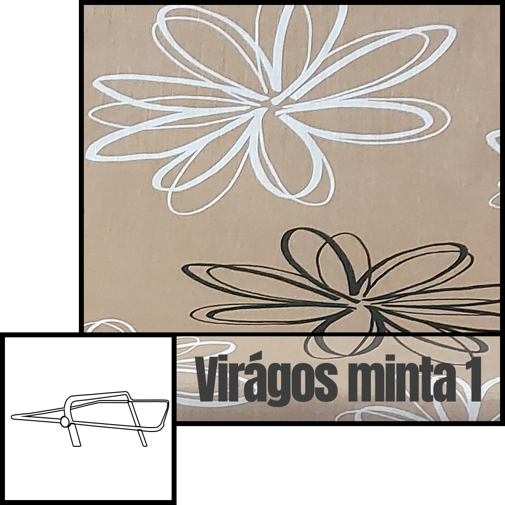 Hintaágy tető huzat Virágos Minta 1