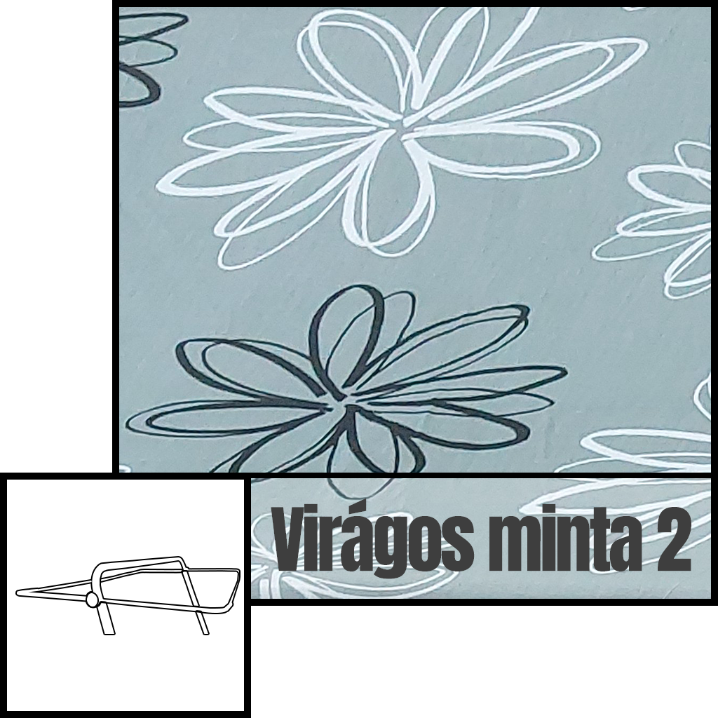 Hintaágy tető huzat Virágos Minta 2