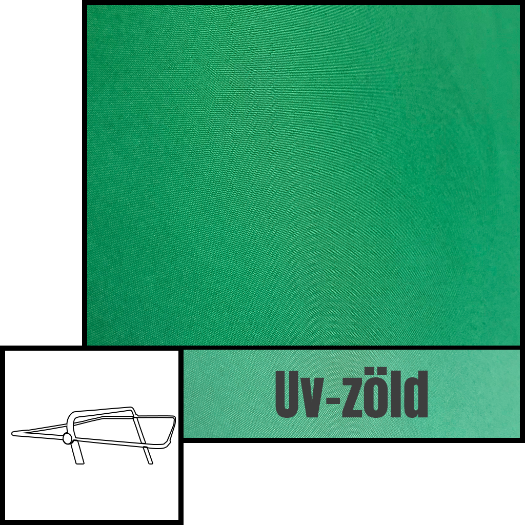 uv zold egyszínű hintaágy tető huzat