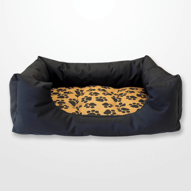 100% pamutból készült barna párnás kutyaágy