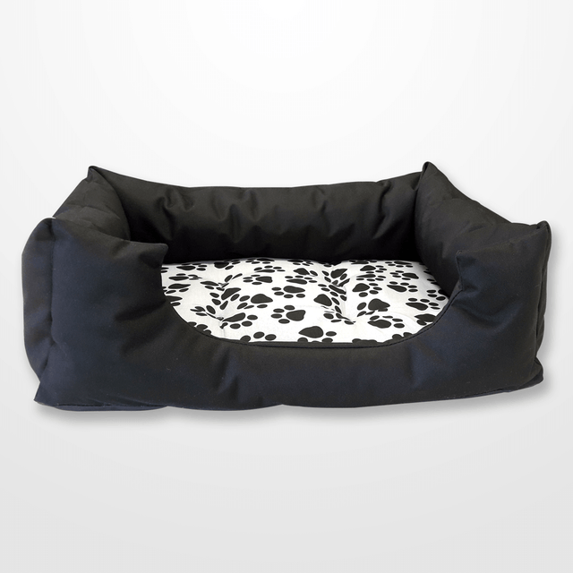 pamut párnás kutyafekhely fekete fehér