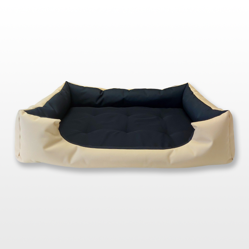 Kutyafekhely Nagy  /Bézs - Fekete/ Fekete – uni párnával