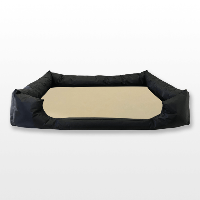 Kutyafekhely Extra – Bézs-Fekete PTP /vízlepergető/ párnával