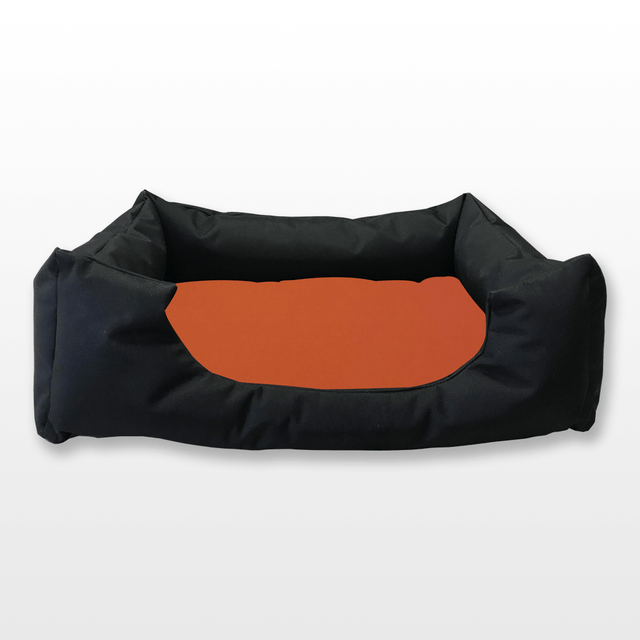 Kutyafekhely Közepes – Terrakotta-Fekete PTP /vízlepergető/ párnával