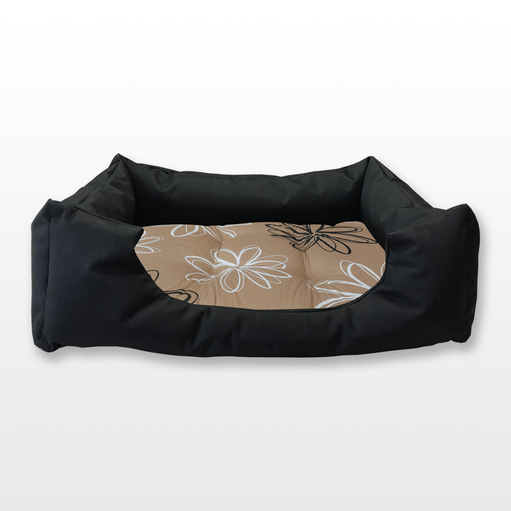 Kutyafekhely Közepes  – Virágos Minta 1 párnával