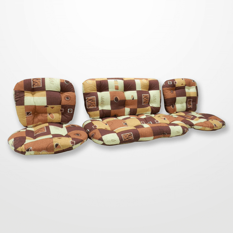 barna bézs rattan párna szett