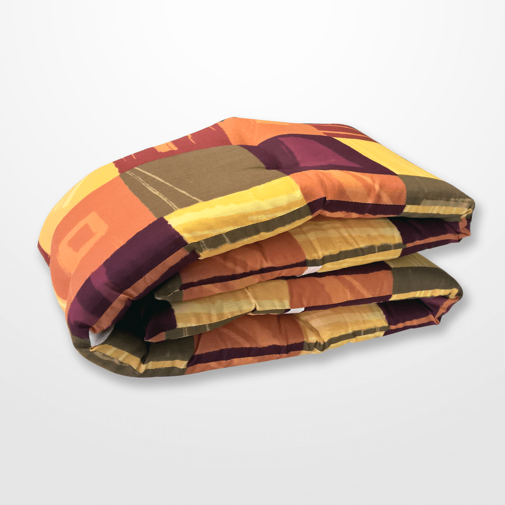 Narancs-zöld mintás sörpad párna