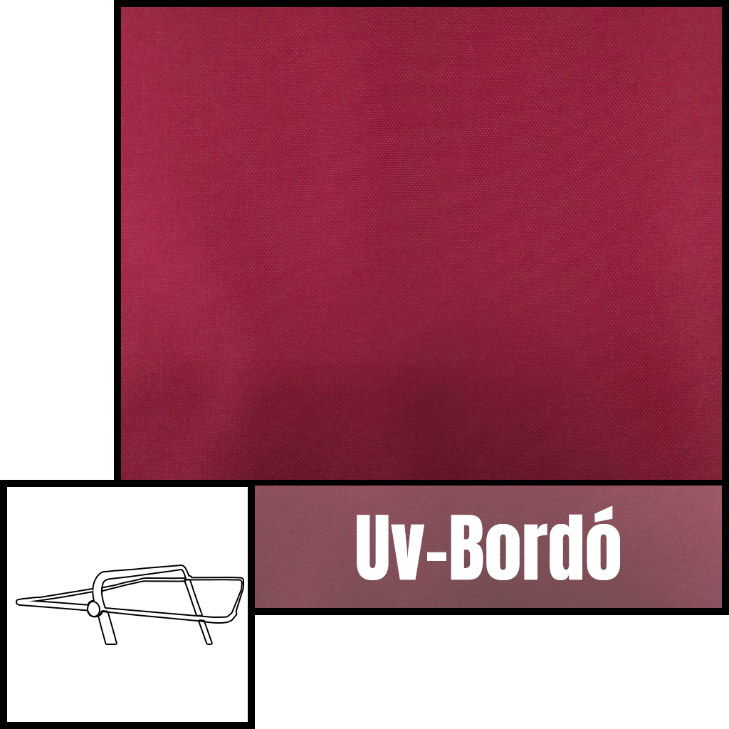 Hintaágy Tető Huzat UV Bordó