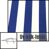 uv kék-fehér csíkos hintaágy tető huzat