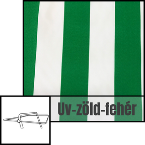 zöld és fehér csíkos hintaágy tető huzat