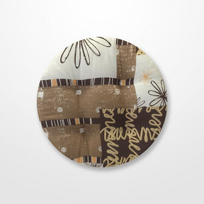 barna-bézs 40x40es kör párna