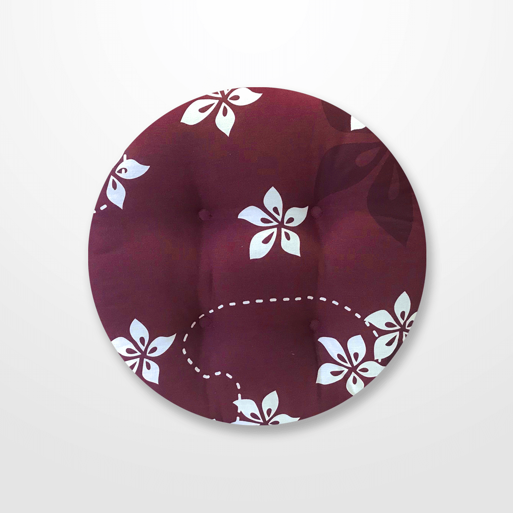 lila virágos kör ülőpárna