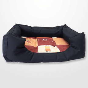 közepes kutyfekhely kockás mintázattal