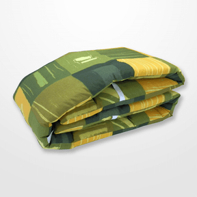 Zöld-sárga mintás sörpad párna