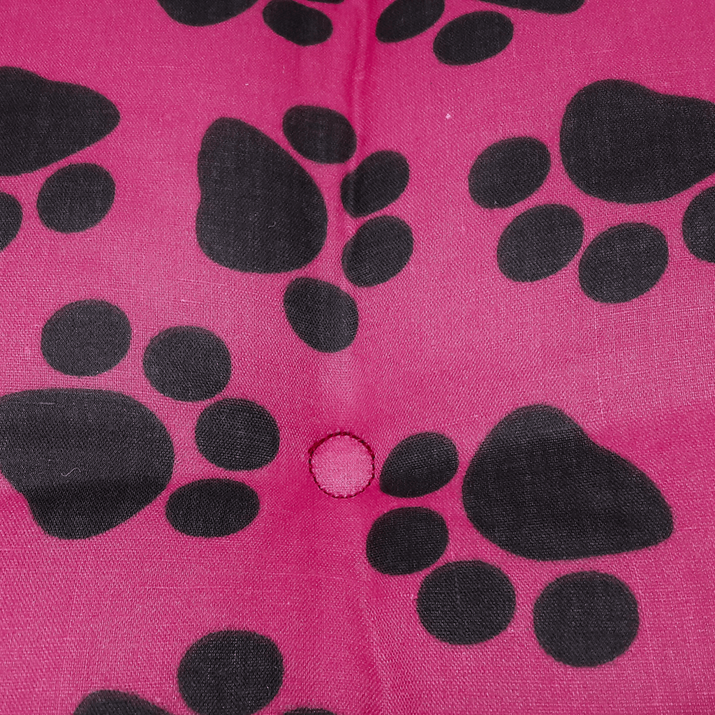 uv rozsaszín - fekete tappancsos kutyapárna